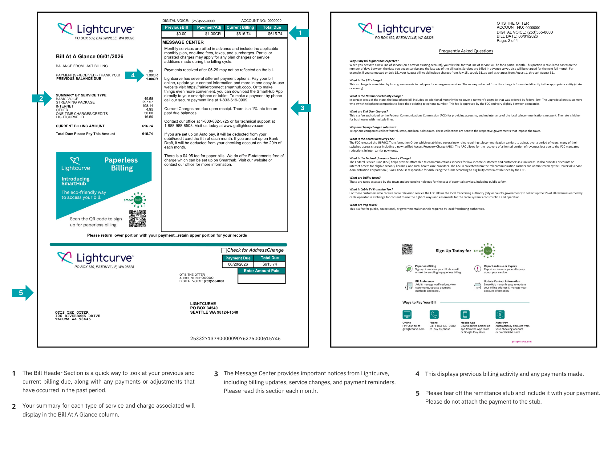 Example Bill, Page 1