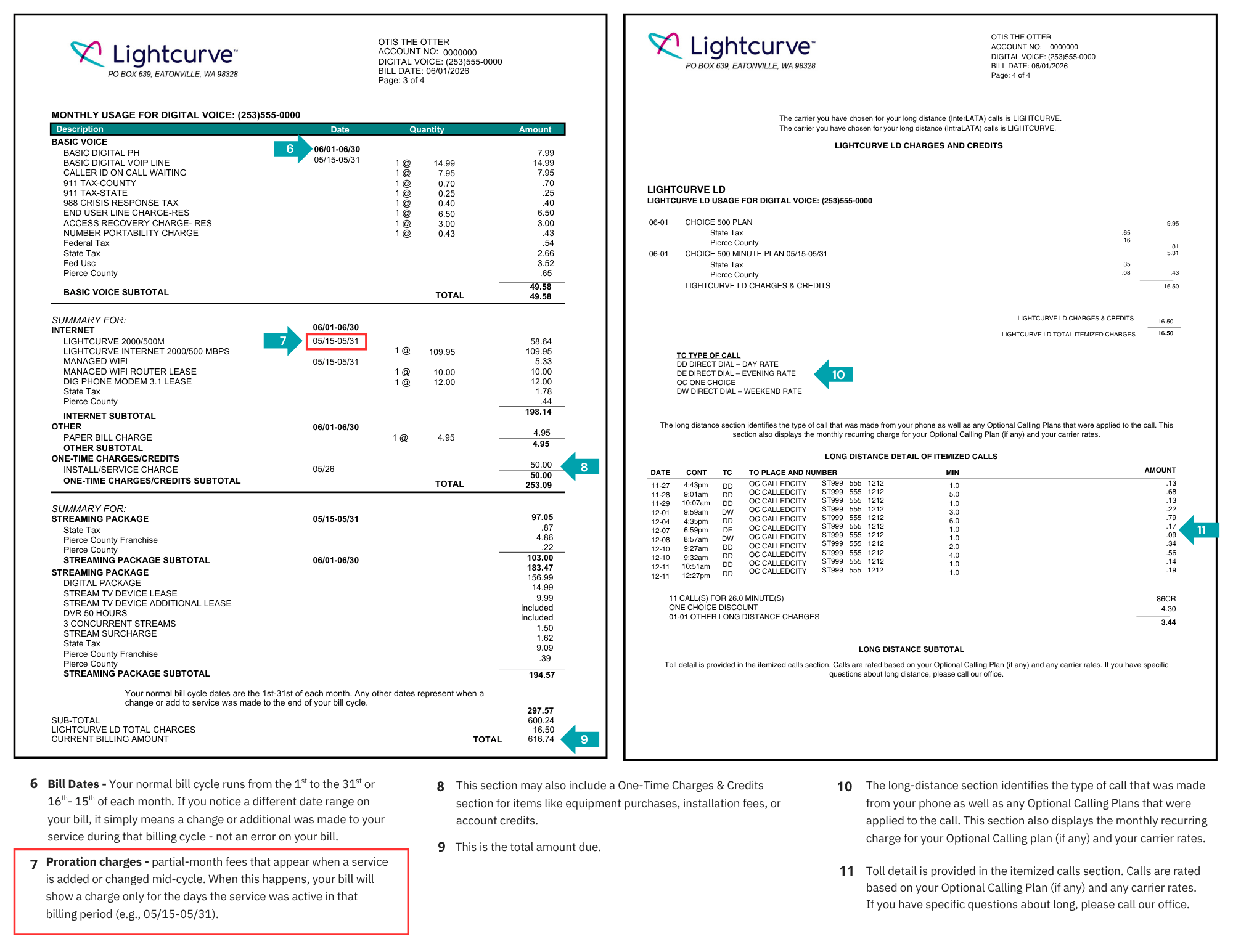 Example Bill, Page 2